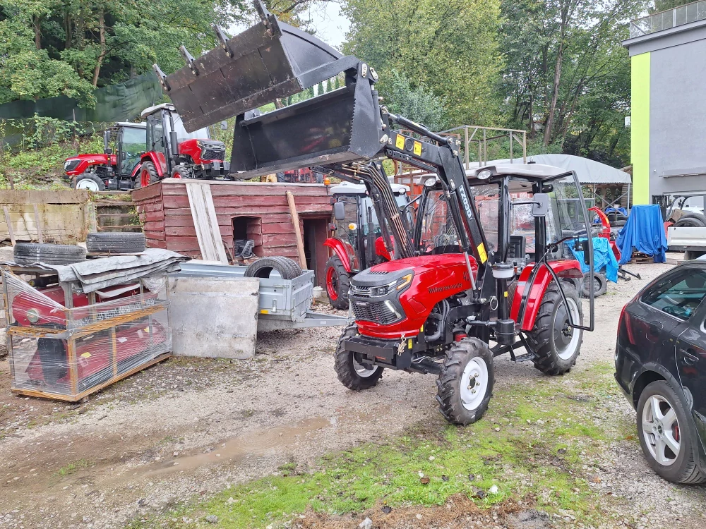malotraktor 404 4valec 40hp, 4X4 kabína + čelný nakladač